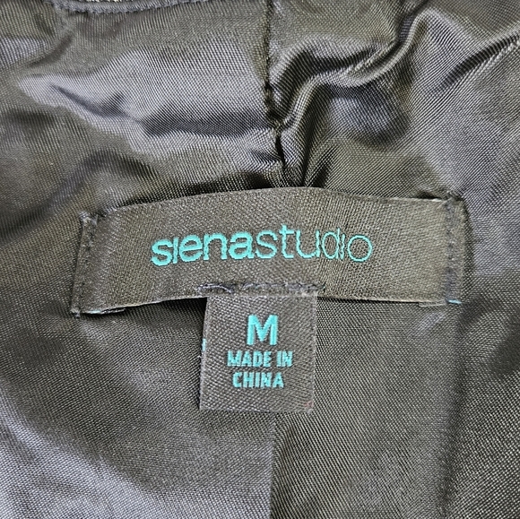 Siena Studio Charcoal Gray Contrast Stitched Genuine Leather Vest Medium - Picture 6 of 6